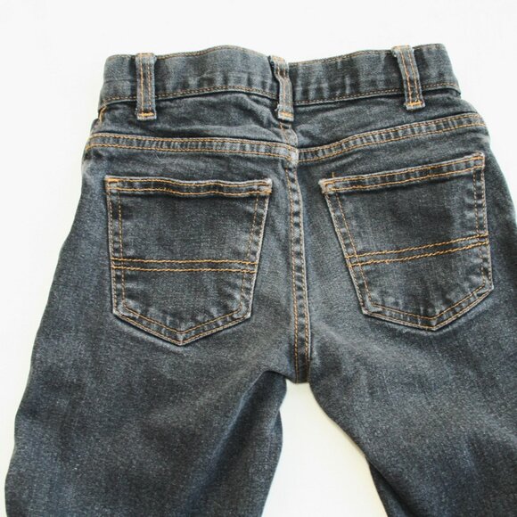 BOYS 8 SLIM BLACK DENIM JEANS ADJUSTABLE WAIST RELAXED FIT PANTS POCKETS SCHOOL - Picture 8 of 11
